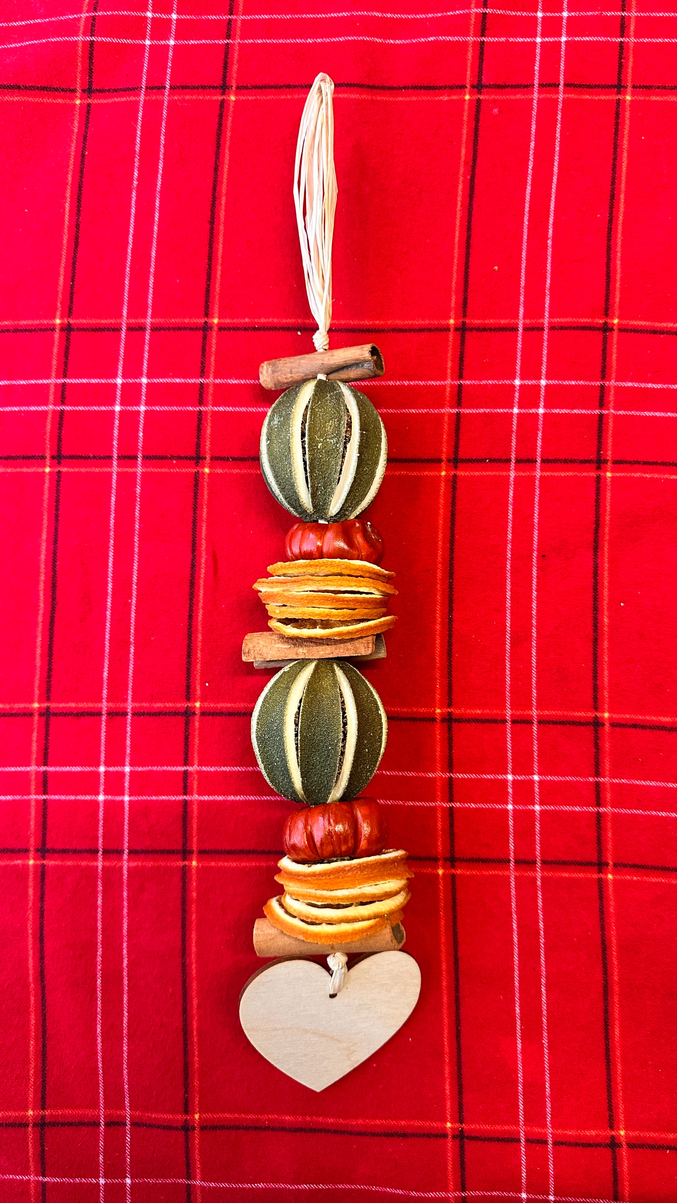 Heart Charm Hanging Dried Fruit Garland