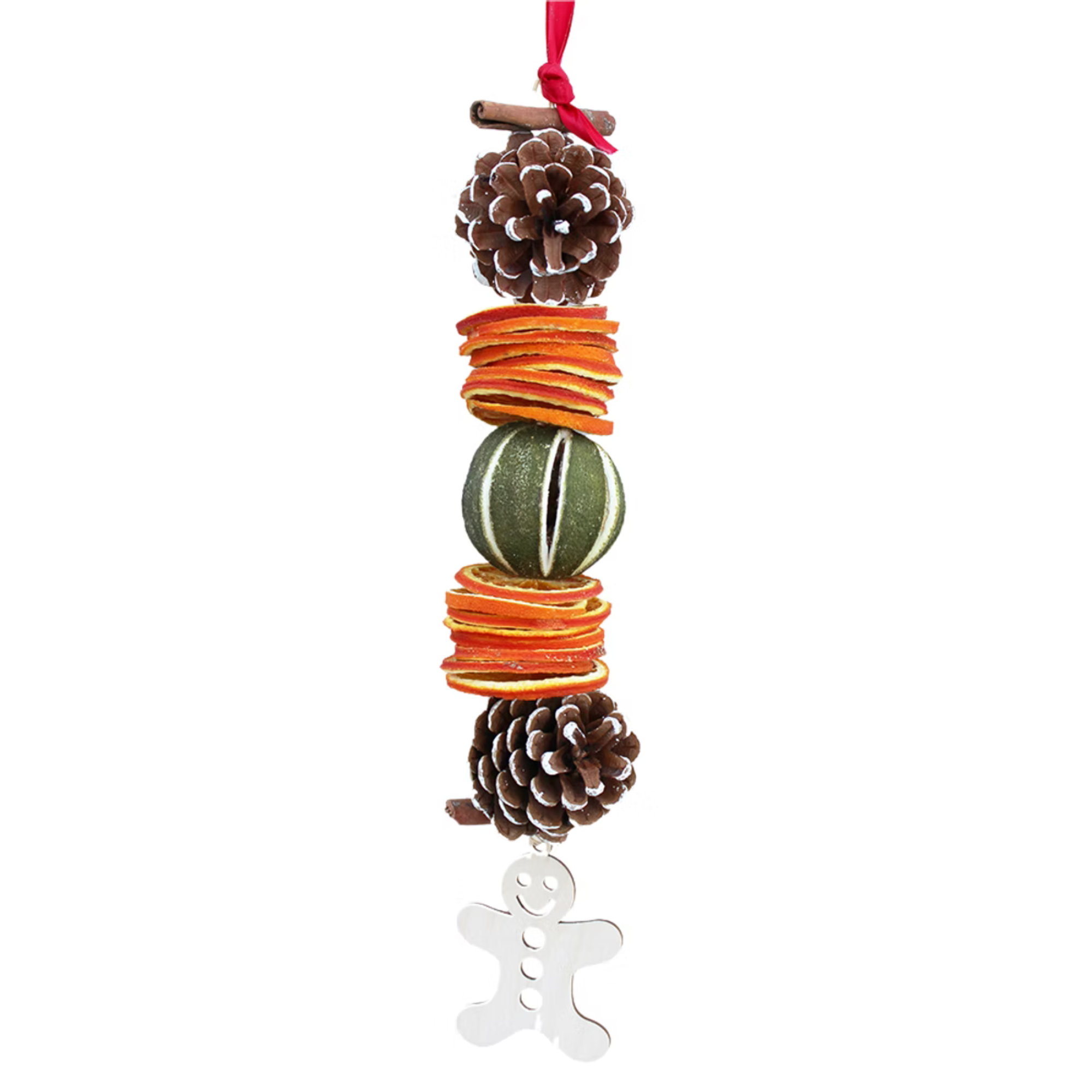 Gingerbread Charm Hanging Dried Fruit Garland