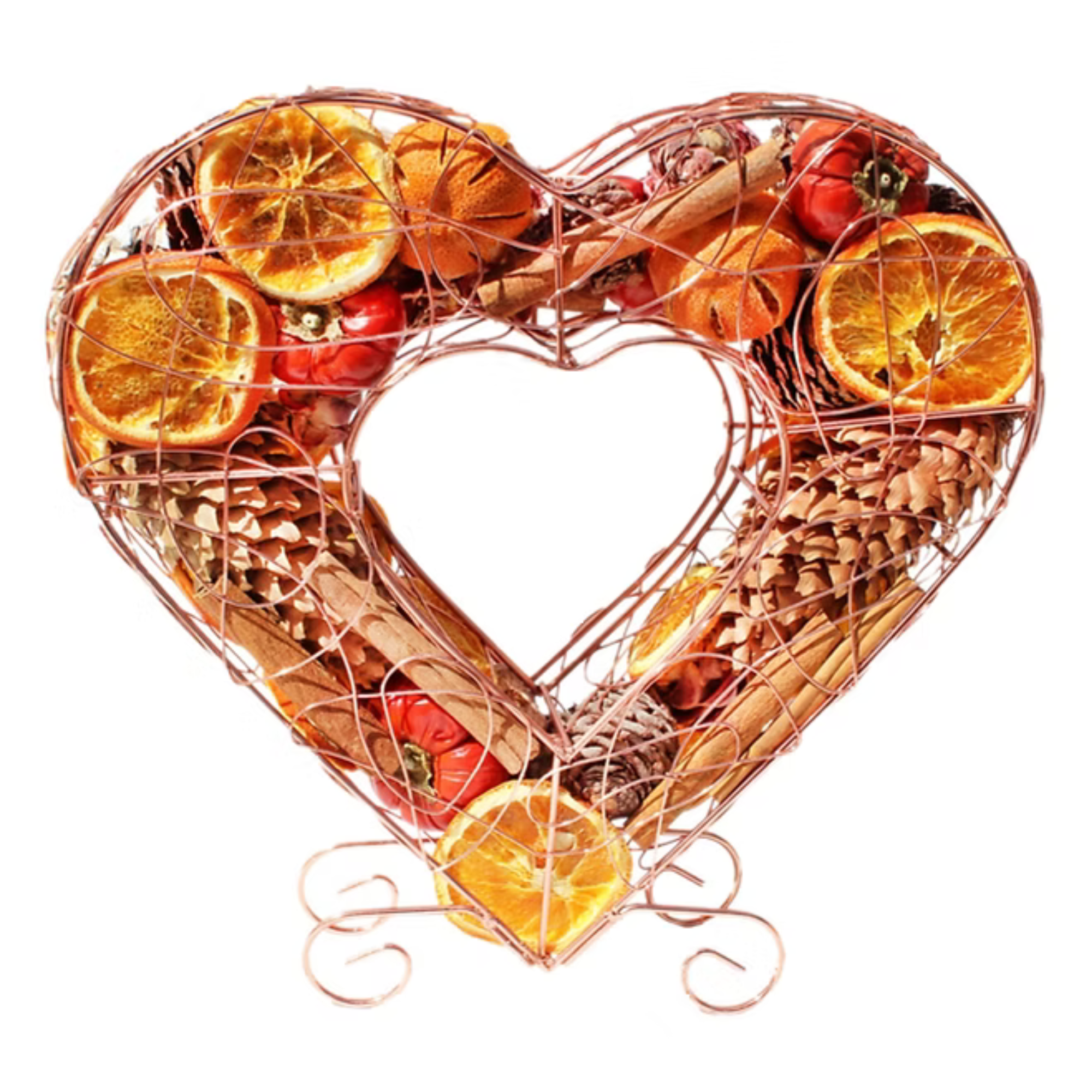 Large Standing Heart Dried Fruit Cage