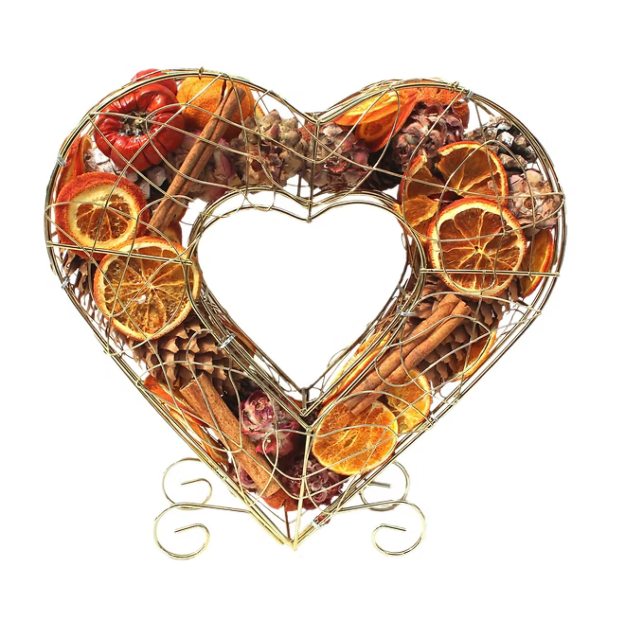 Large Standing Heart Dried Fruit Cage