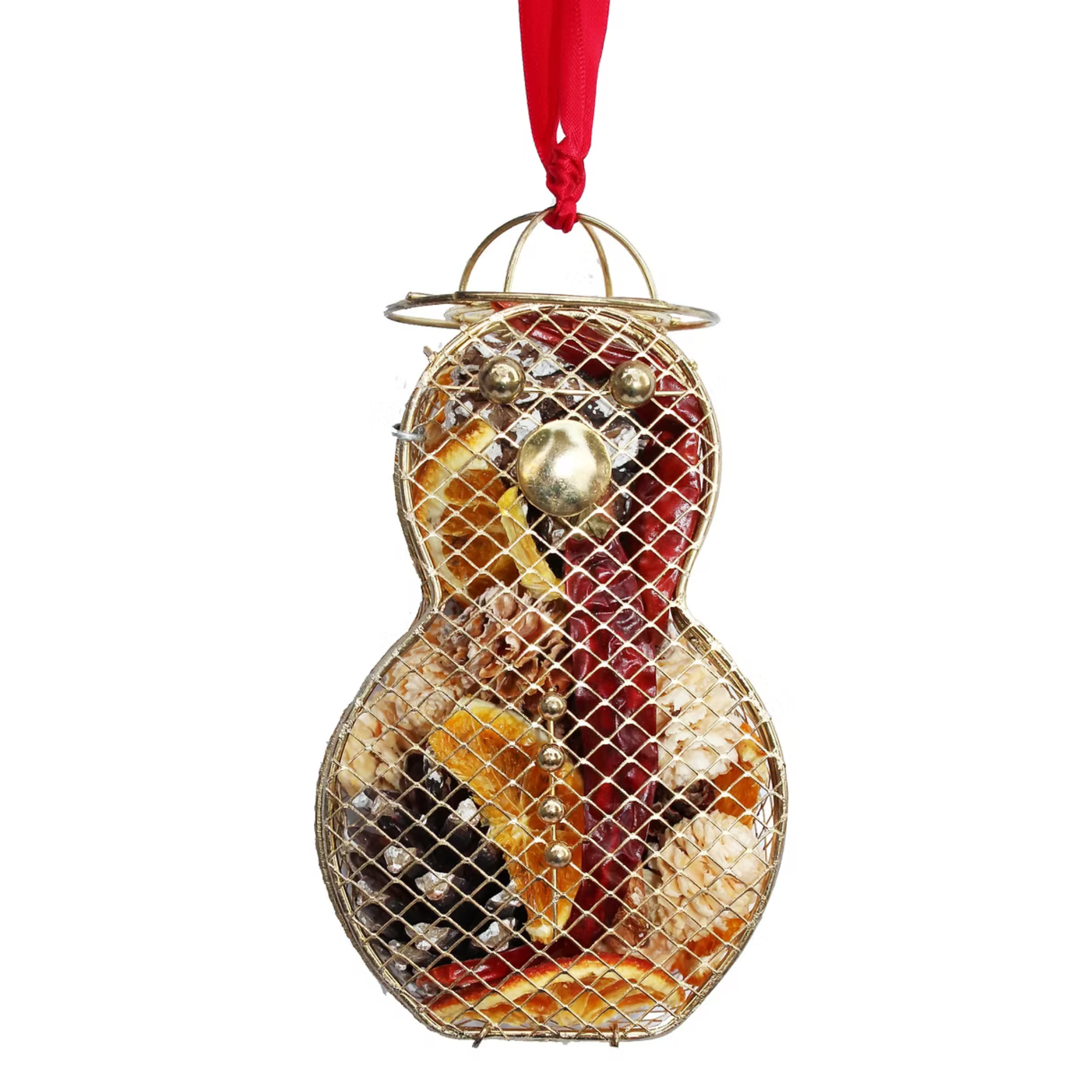 Snowman Dried Fruit Cage