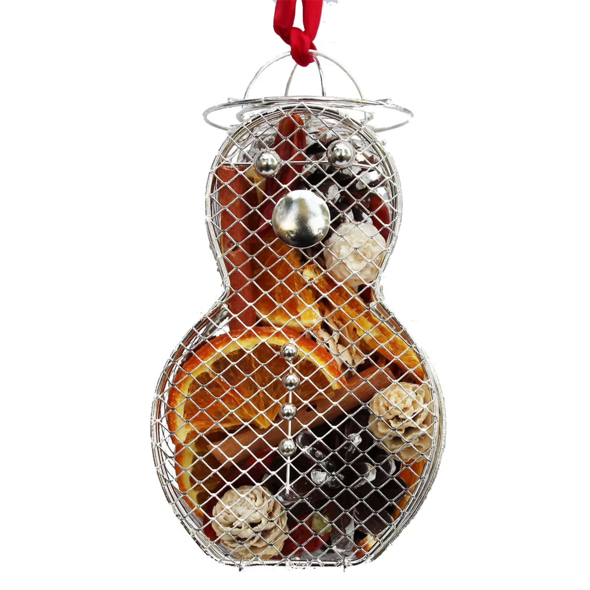 Snowman Dried Fruit Cage