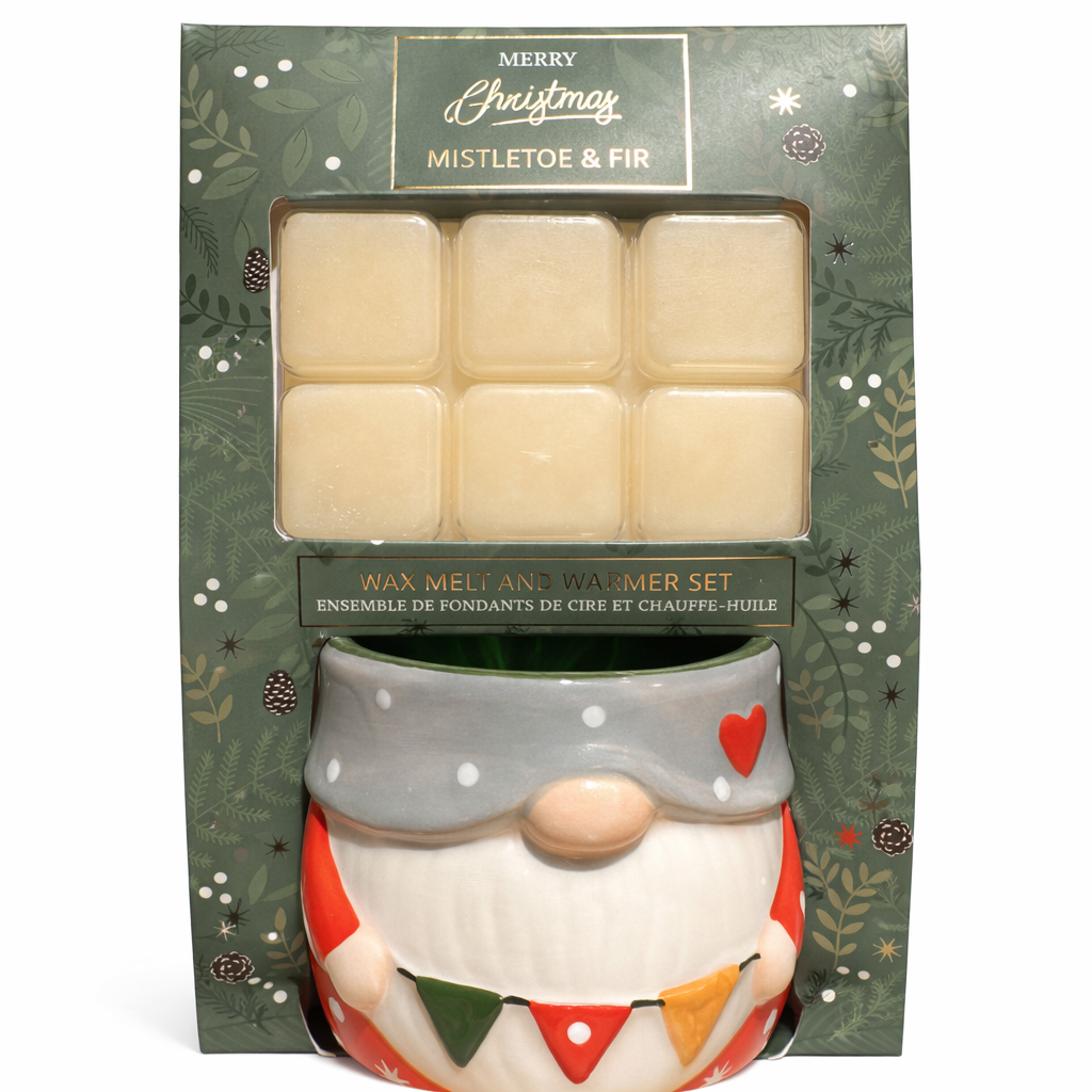 Mistletoe & Fir Gnome Wax Melt & Warmer Set
